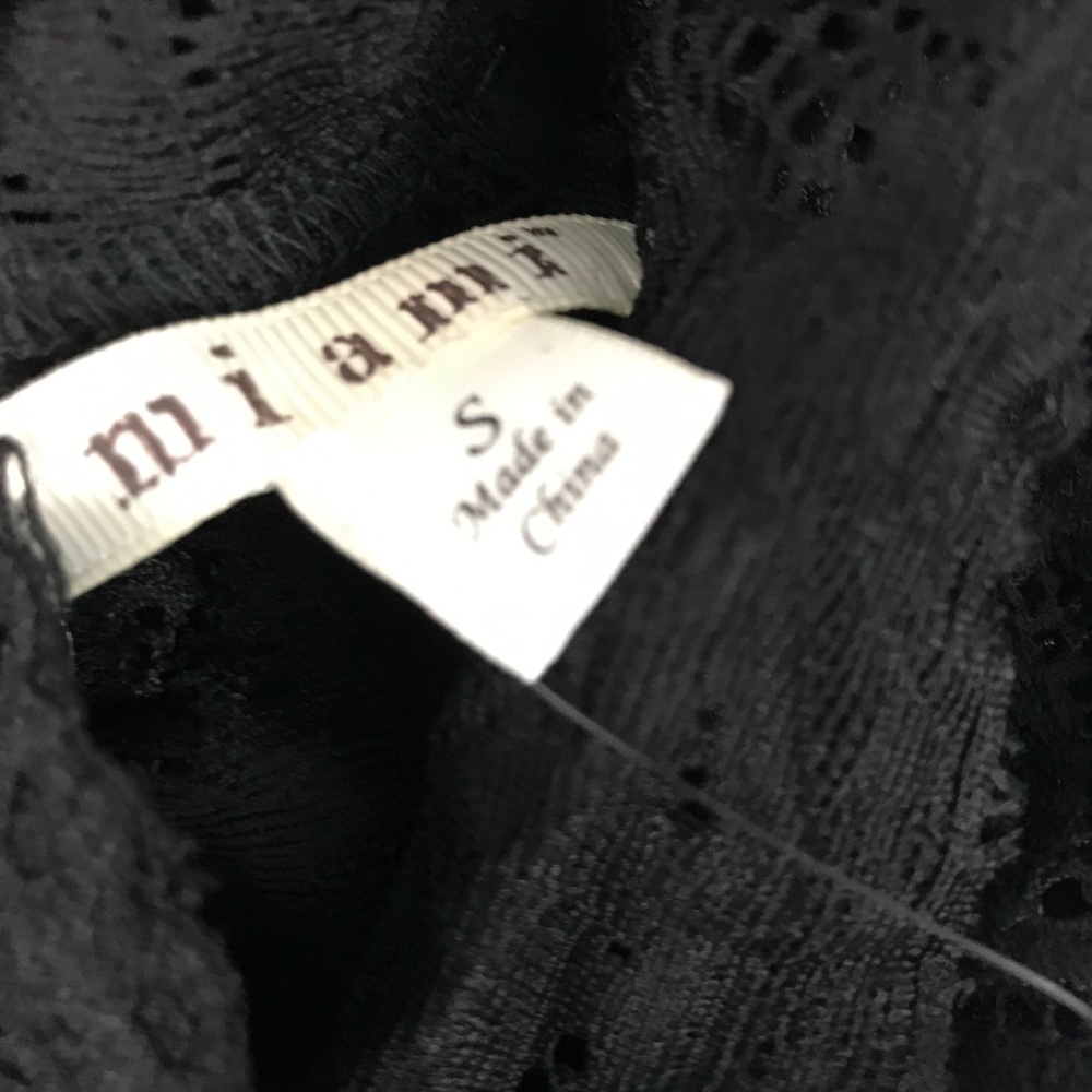 Francesca's Miami Black Lace High Neck  Romper - Picture 8 of 8
